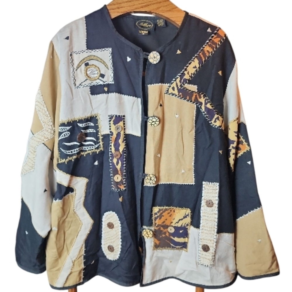 Allure | Vintage Patchwork 3d Button Wearable Art… - image 2